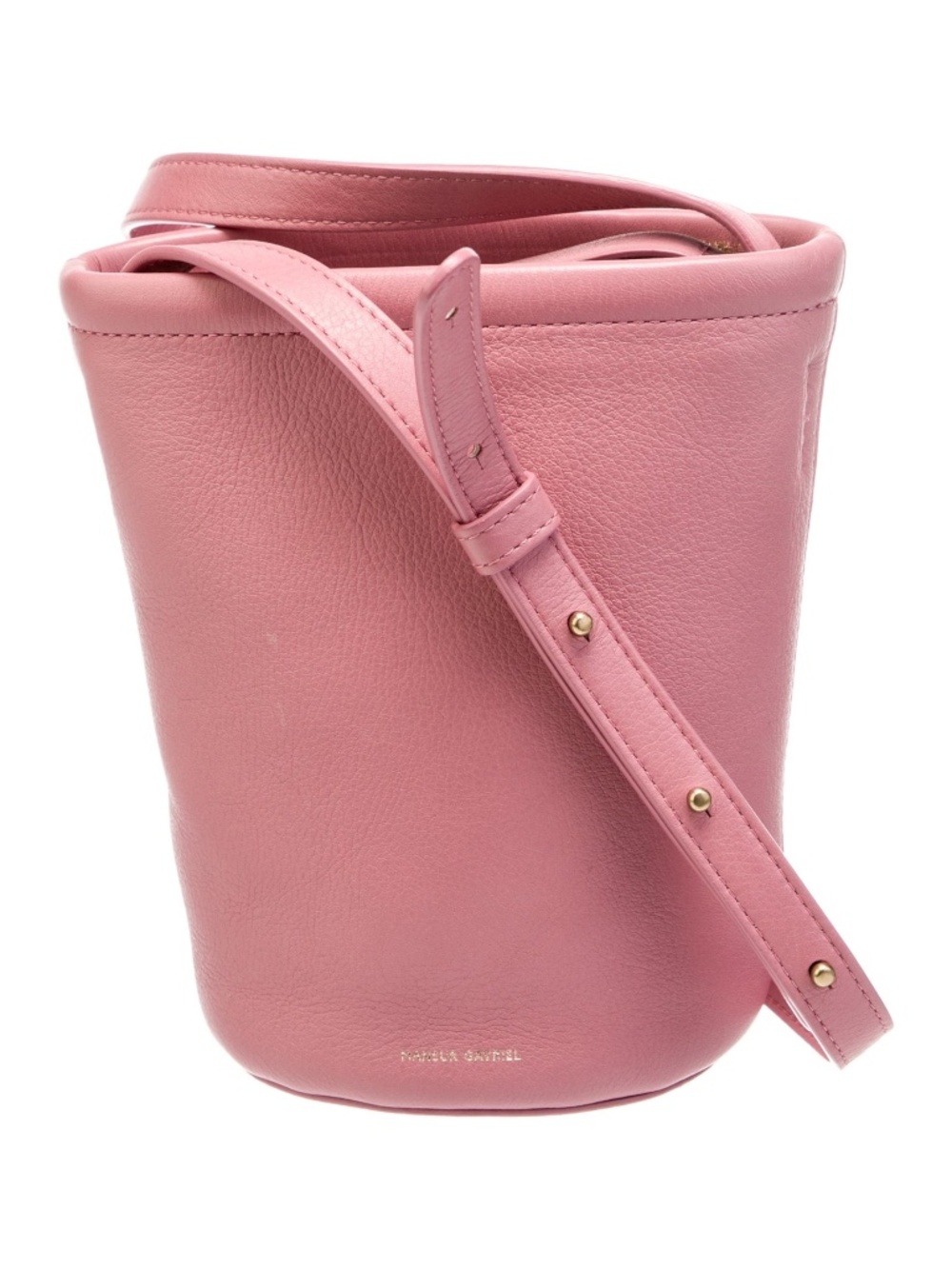 Mansur Gavriel Leather Bucket Bag in Pink